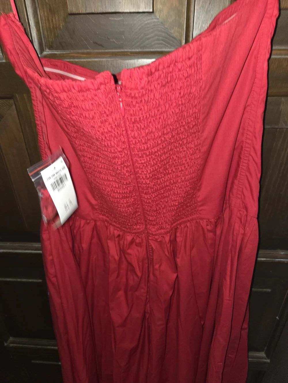 Abercrombie & Fitch Strapless Maxi Dress in Red